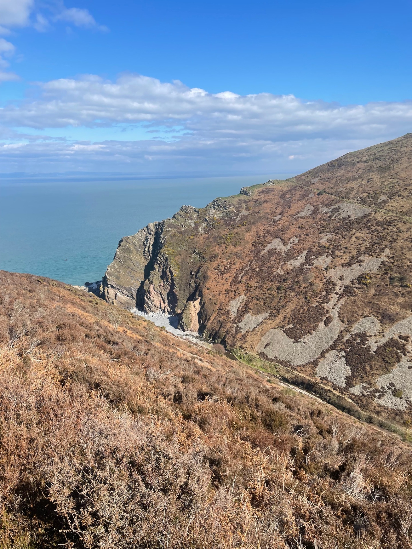 Dramatic North Devon cliffs and sea